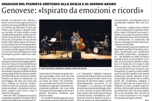 Omaggio del pianista aretuseo alla Sicilia e al mondo arabo